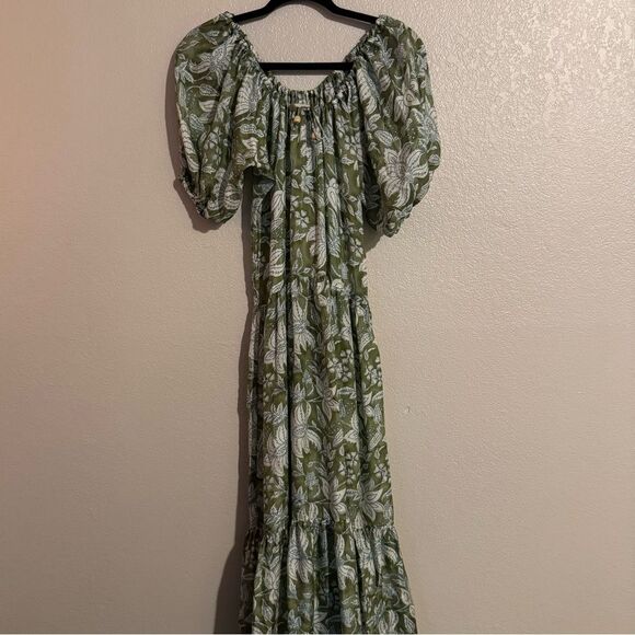 Hannah Artwear Selene 100% Silk Dress‎ - Coriandre Size 0 Green Floral - Picture 2 of 9
